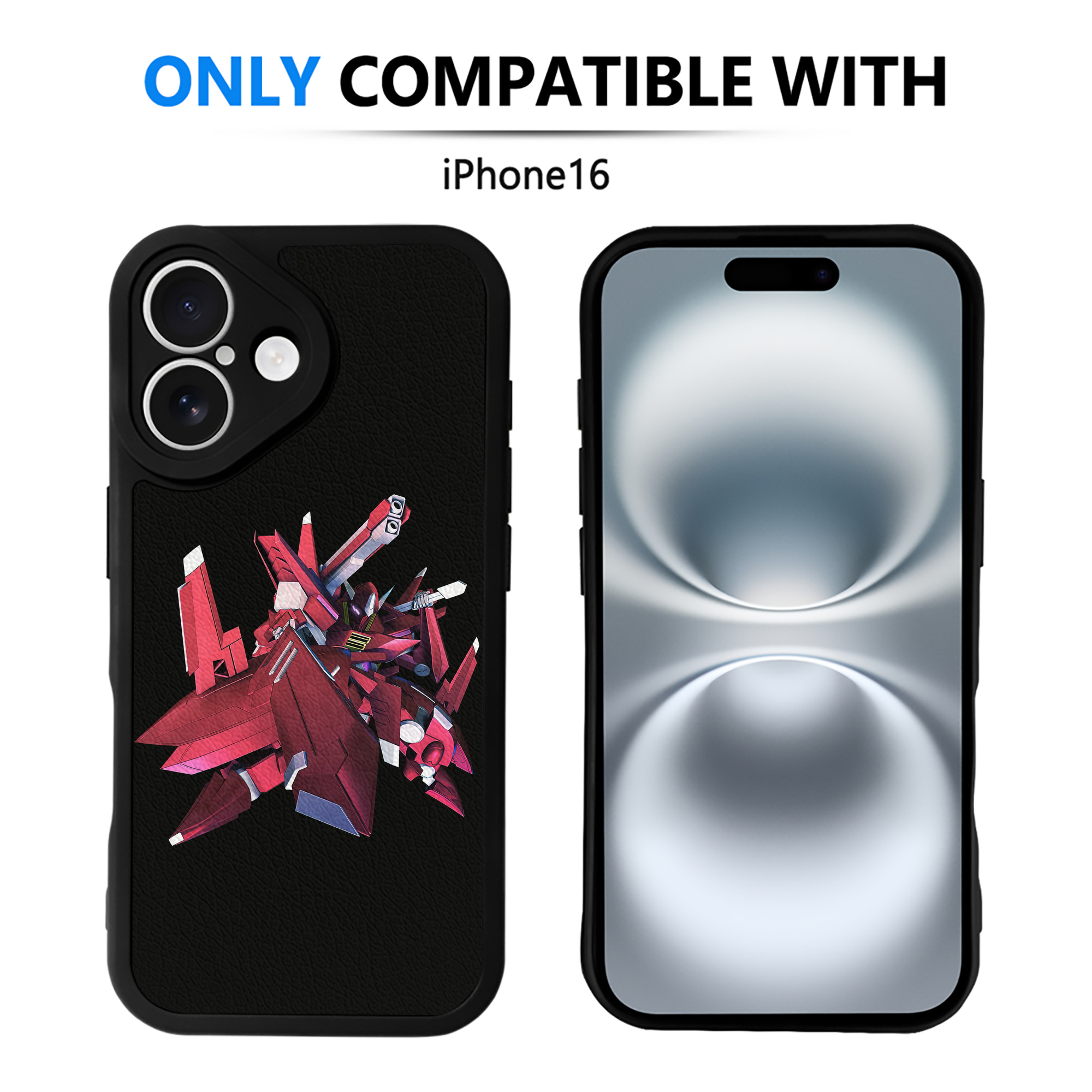 （画像用） 機動戦士ガンダム Mobile Suit Gundam 【iPhone 16シリーズ対応】シリコンスマホケース（レザー調） 材質：シリコン